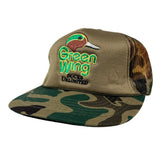 Vintage 90's Ducks Unlimited Green Wing Camo Trucker Hat