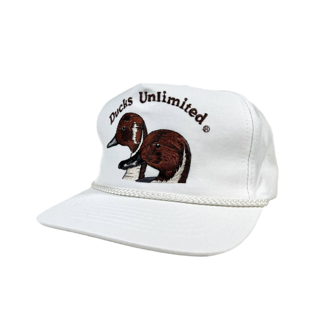 Vintage 90's Ducks Unlimited Pintail Ducks White Snapback Hat