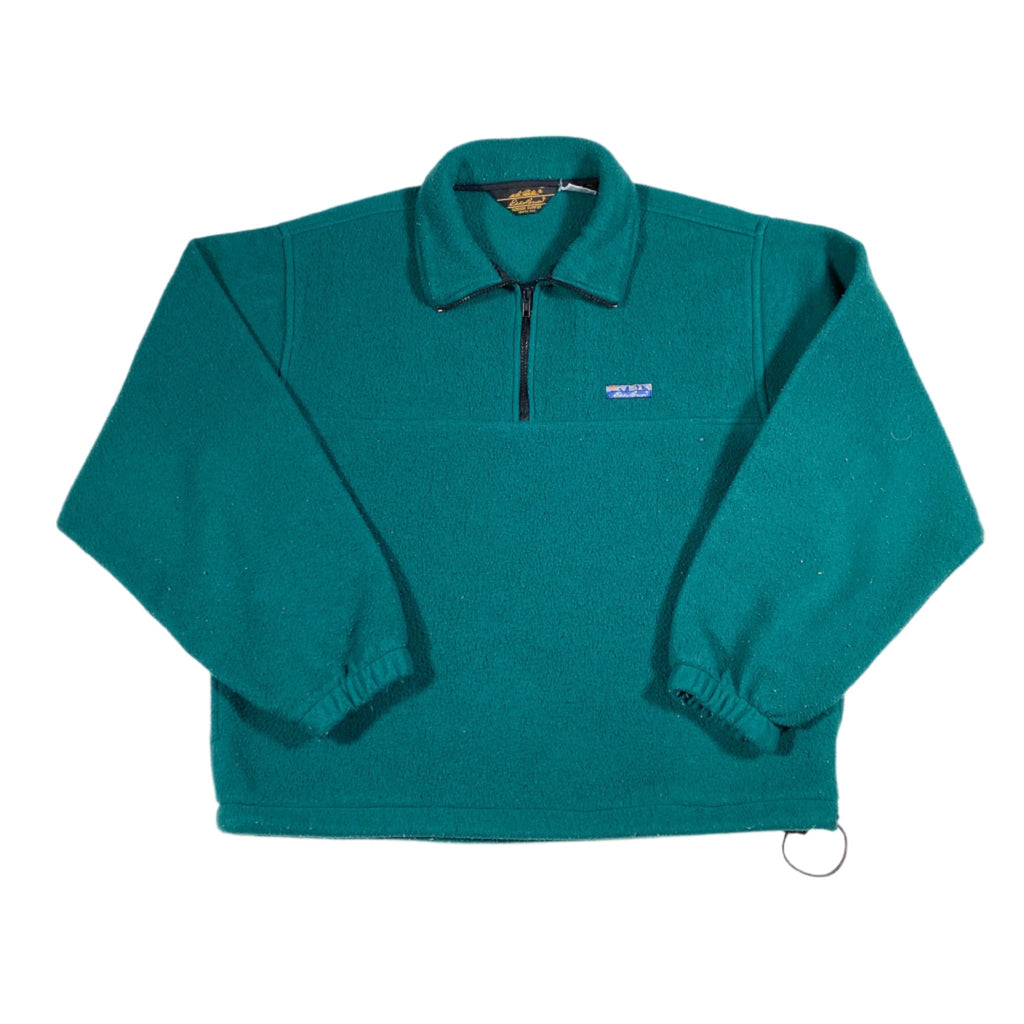 Vintage 90s Eddie Bauer Ebtek Green Fleece Mens Size XS Full