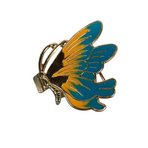 Vintage 90's Enamel Butterfly Scarf/Belt Clip