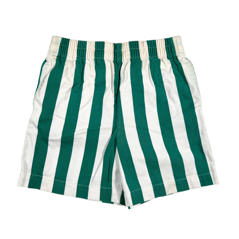 Vintage 90's Express Boys Youth Green Striped Cotton Shorts