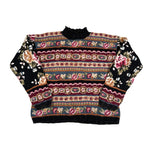 Vintage 90's Express Tricot Handknit Rollneck Sweater