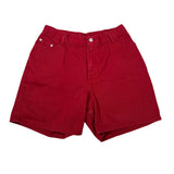 Red shorts on a white background