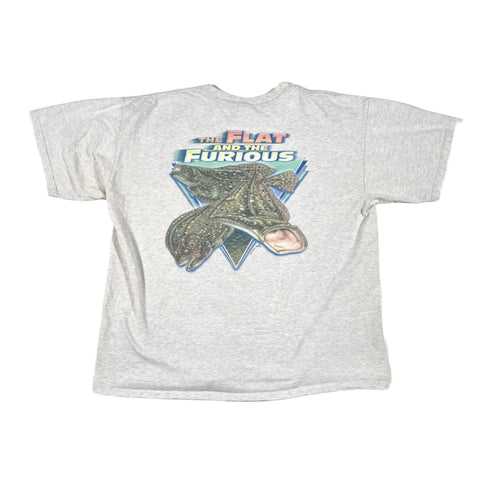 Vintage 90's Fish Head Gear Flat and the Furious Fishing Pocket T-Shirt