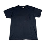 Vintage 90's Fruit of the Loom Black Pocket Workwear T-Shirt