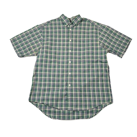 Vintage 90's GAP Green Plaid Button-Up Shirt