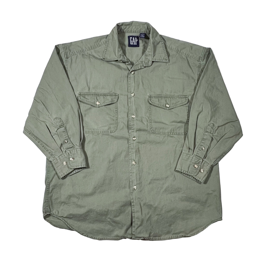 Vintage 90's GAP Sage Green Utility Button-Up Shirt – CobbleStore Vintage