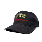 Black cap with 'LTS All Suspension' text on a white background
