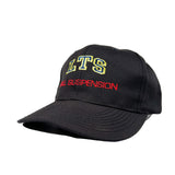 Black cap with 'LTS All Suspension' text on a white background