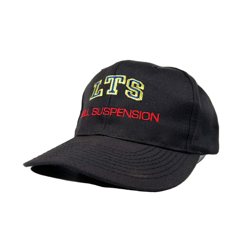 Black cap with 'LTS All Suspension' text on a white background