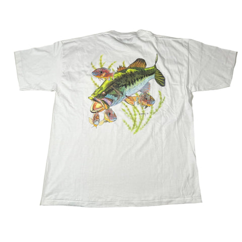 Vintage 90's Gadol Bass Fishing Don Ray Pocket T-Shirt