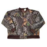 Camouflage-patterned jacket on a white background