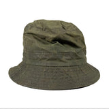 Green bucket hat on a white background