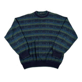 高品質の人気 Geoffrey 90's Vintage Beene Sweater Crewneck Striped トップス