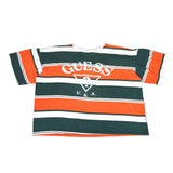 Striped t-shirt with 'Guess U.S.A.' logo on a white background