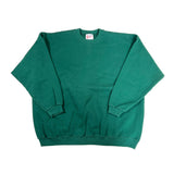 Vintage 90’s Hanes Heavyweight Green Blank Crewneck Sweatshirt