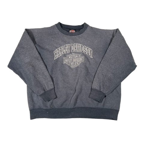 Gray Harley Davidson sweatshirt on a white background