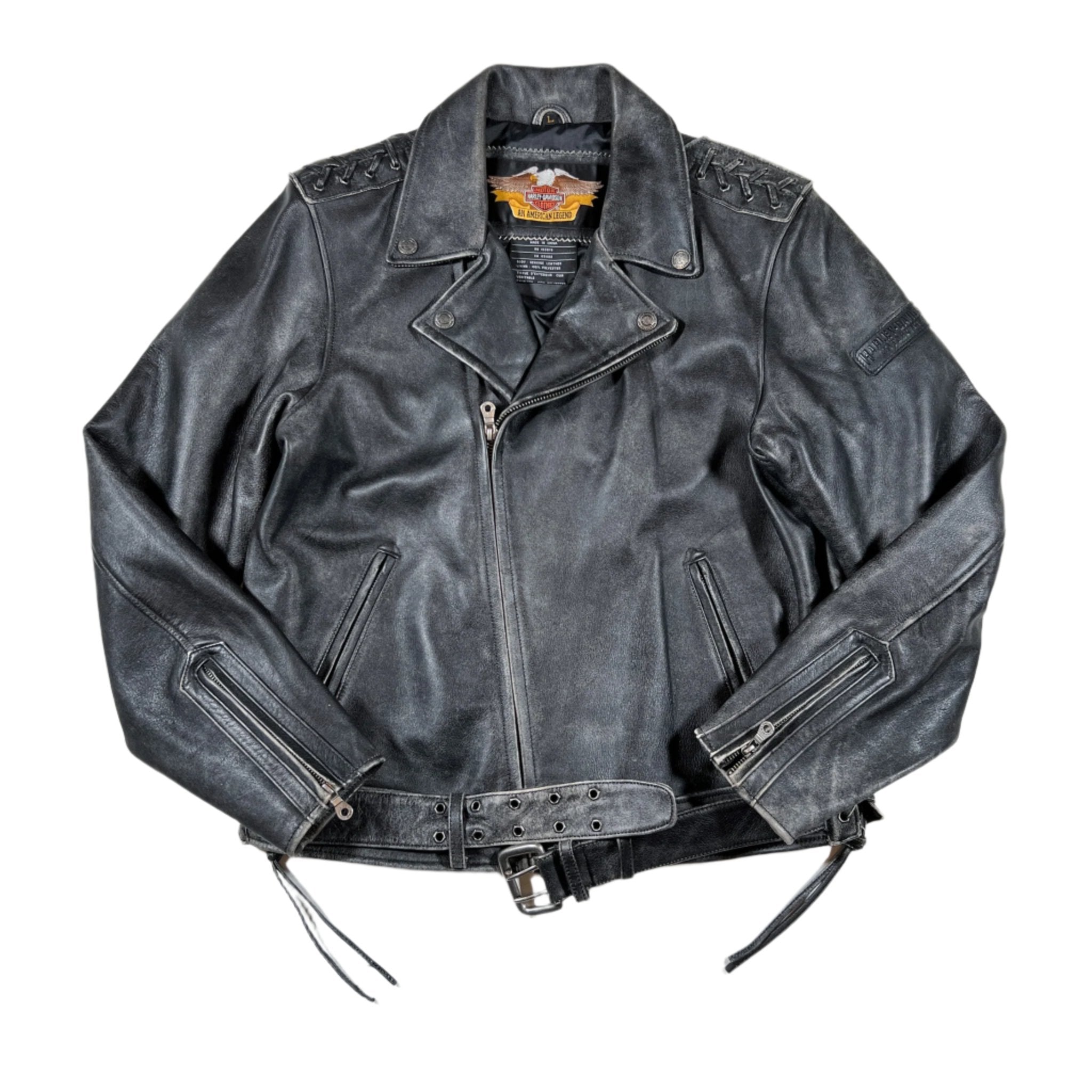 Vintage 90s Harley-Davidson Leather Custom Biker Jacket
