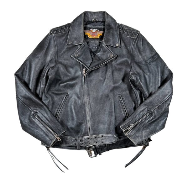Vintage 2003 Harley Davidson Leather Motorcycle Jacket CobbleStore Vintage