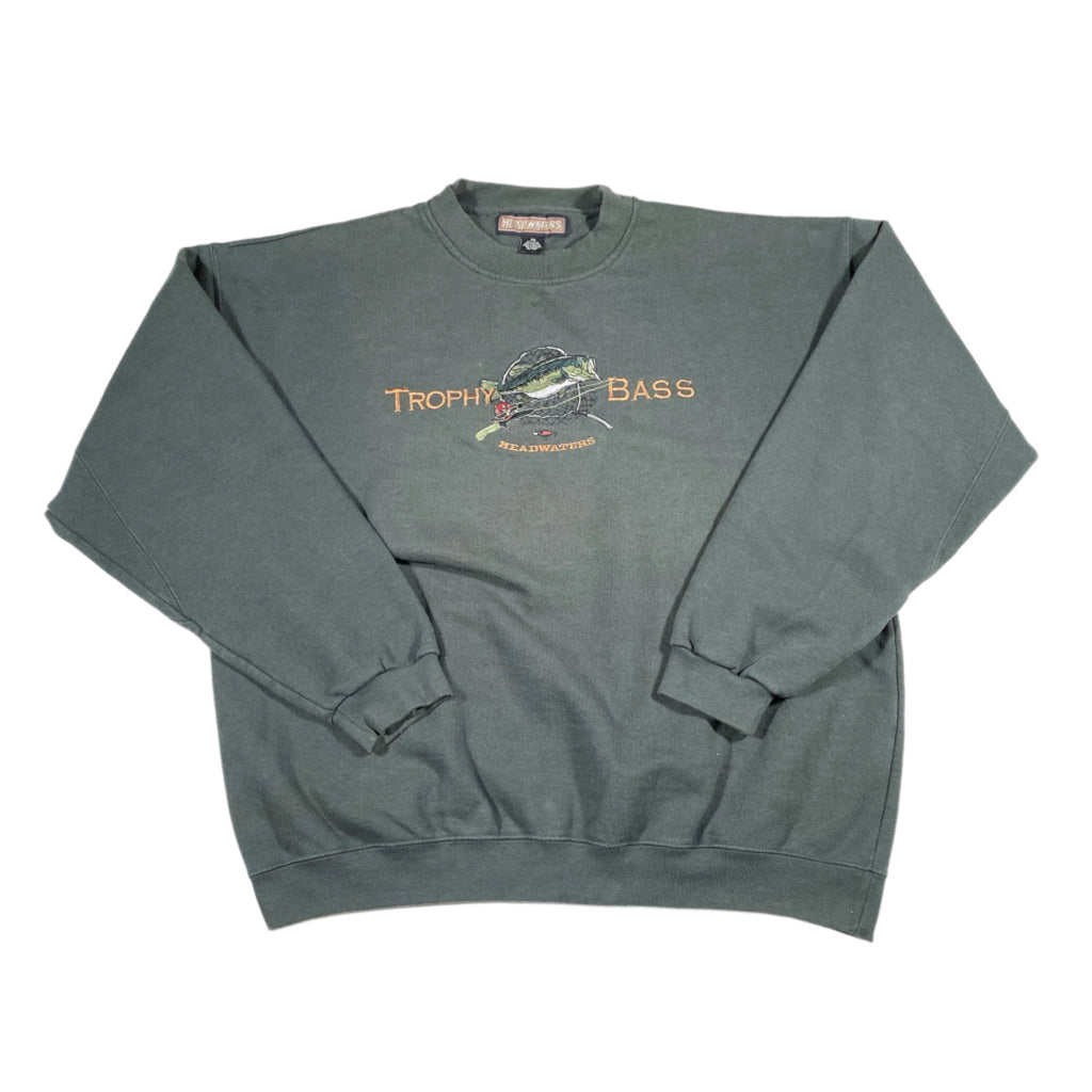Fishing crew neck sweatshirts clearance