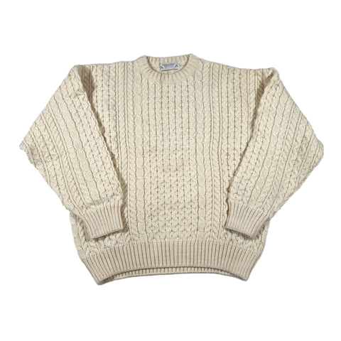 Vintage 90's Highland Home Industries Cable Knit Wool Sweater