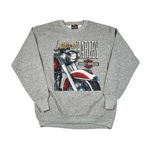 Vintage 90's I Own a Harley 3D Emblem Crewneck Sweatshirt