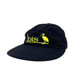 Black cap with yellow 'Ibis' logo on a white background