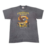 Gray t-shirt with 'Imperial Bikers' graphic design on a white background