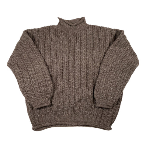 Vintage 90's Indigenous Designs Thick Cable Knit Wool Sweater