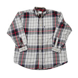 Vintage 90's Izod Plaid Flannel Button-Up Shirt