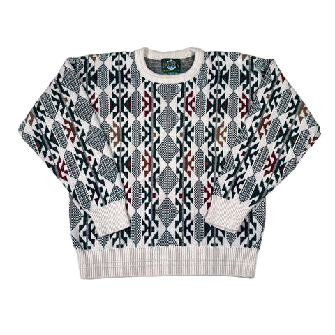Patterned sweater on a white background