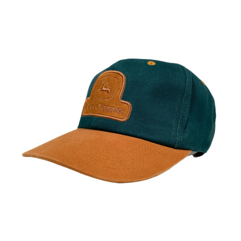 Vintage 90's John Deere Two-Tone Patch USA Made Strapback Hat