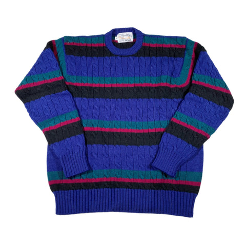 Vintage 90's Kipling Nassau Shop Striped Wool Sweater