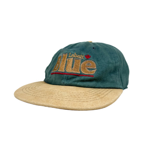 Vintage 90's Labatt Blue Beer Low Profile Two-Tone Strapback Hat