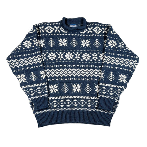 Vintage 90's Lands' End Wool Roll-Neck Sweater