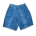 Vintage 90's Lee Pleated Light Wash Denim Shorts