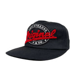 Vintage 90's Levi Strauss Black Chenille Sample Snapback Hat