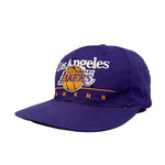 Purple Los Angeles Lakers cap on a white background