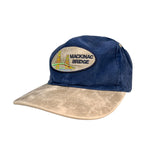 Vintage 90's Mackinac Bridge Two-Tone Suede Bill Hat
