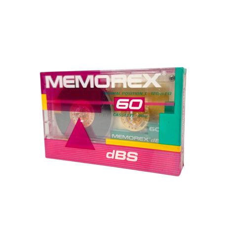 Vintage 90's Memorex dBS 60-Minute NOS Sealed Cassette Tape 