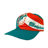 Colorful cap with 'Dolphins' logo on a white background