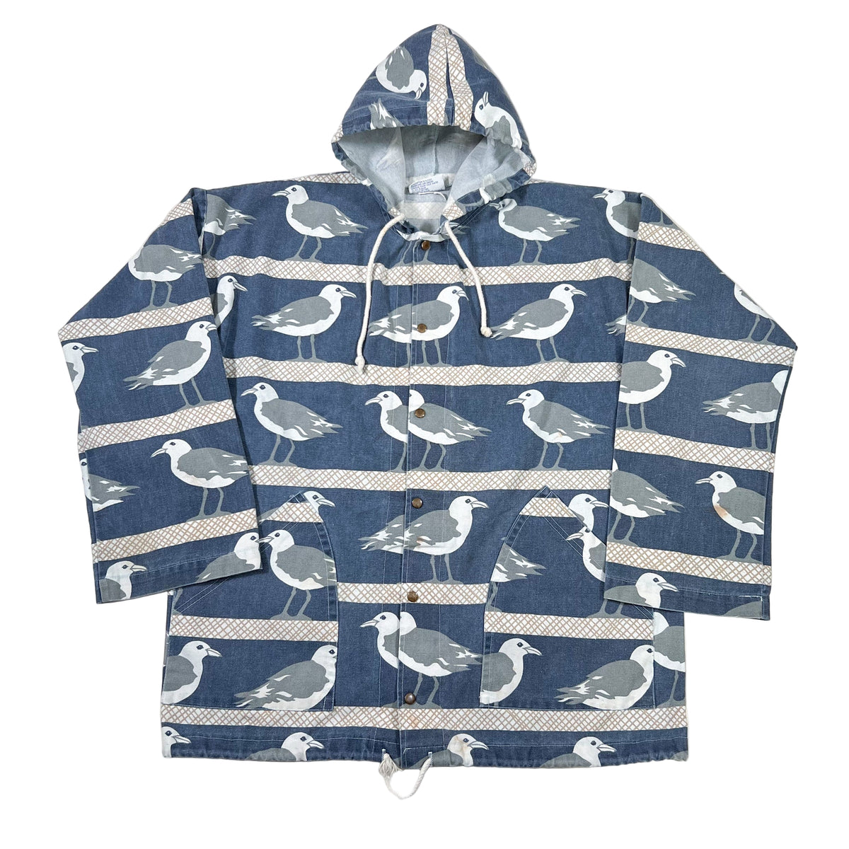 Vintage 90's Michigan Rag Co. Seagull Print Hooded Jacket – CobbleStore ...