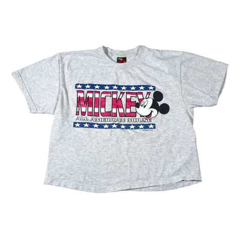 Vintage 90's Mickey All American Mouse Flag T-Shirt