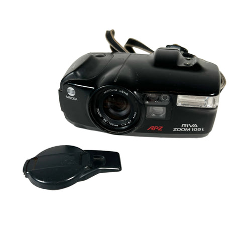Vintage 90's Minolta Riva Zoom 105i 35mm Film Camera