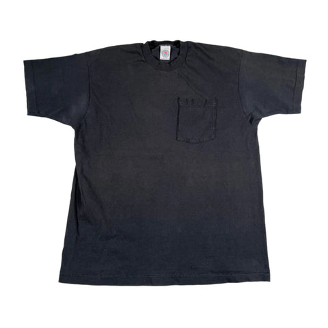 Vintage 90's Munsingwear USA-Made Black Pocket T-Shirt