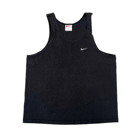 Vintage 90's Nike Black USA-Made Mini Swoosh Tank Top T-Shirt