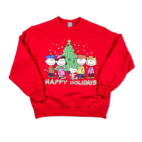 Vintage 90's Peanuts Happy Holidays Crewneck Sweatshirt