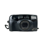 Black Pentax camera on a white background