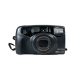 Black Pentax camera on a white background
