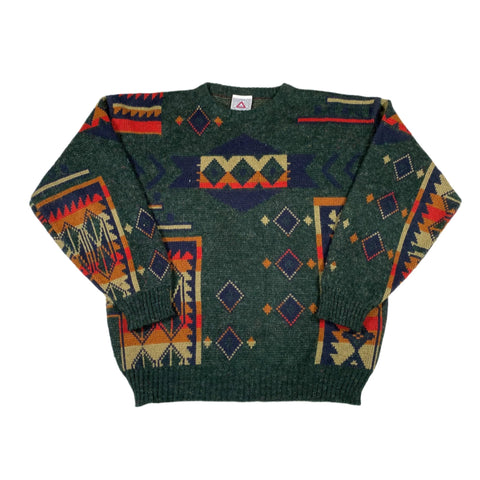 Vintage 90's Peter Jon Aztec Crewneck Sweater